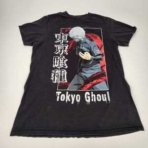Tokyo Ghoul Ken Kaneki Anime Graphic T Shirt Black Medium Manga Funimation